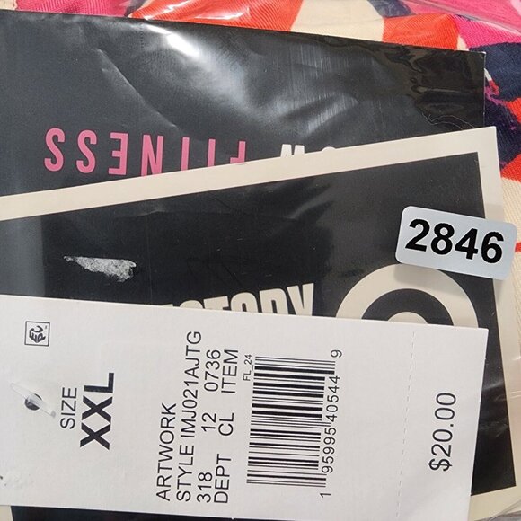 Womens J. Dow Fitness Multicolor Active Crop Top Shirt Short Sleeve Size XXL - Picture 7 of 7